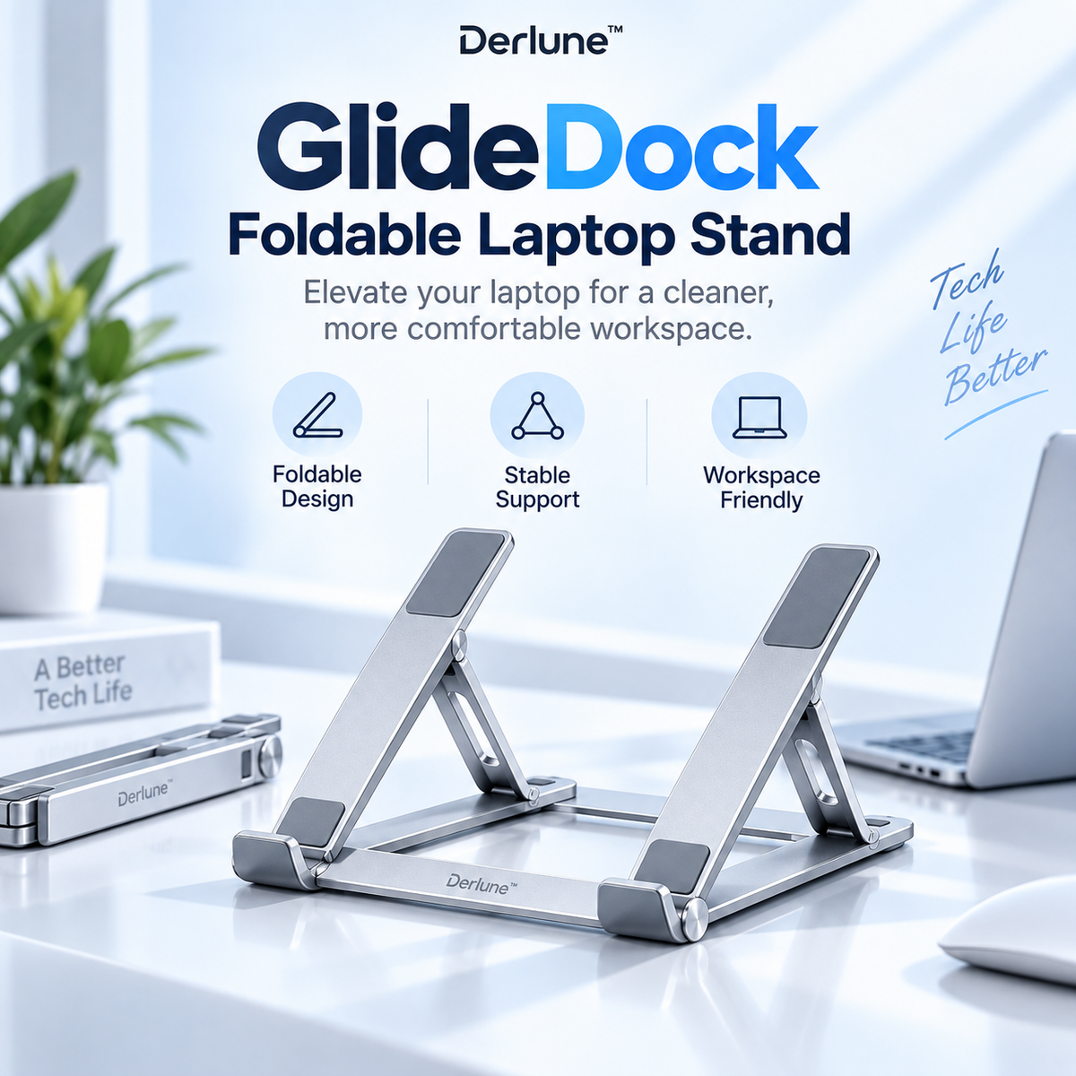 Derlune™ GlideDock Foldable Laptop Stand