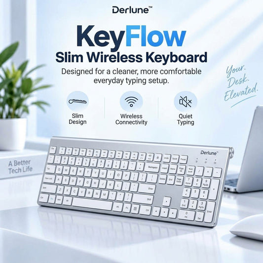 Derlune™ KeyFlow Slim Wireless Keyboard