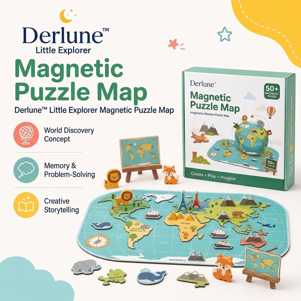 Derlune™ Little Explorer Magnetic Puzzle Map