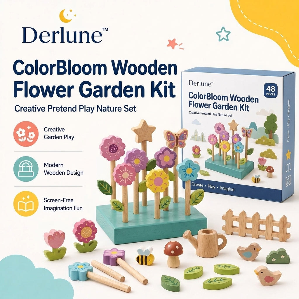 Derlune™ ColorBloom Wooden Flower Garden Kit